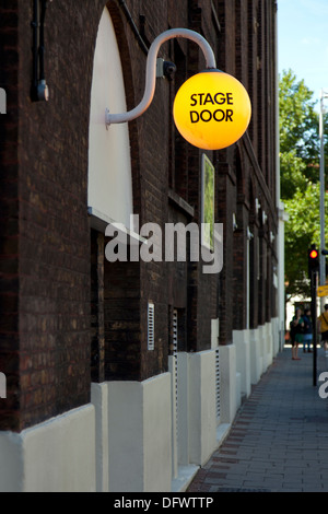 Stage door of the Old Vic is a theatre, Webber Street, London, England, UK. Stock Photo