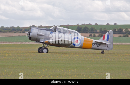 North American Aviation T-6 Texan taxiing after landing Stock Photo