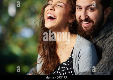 Image of joyful couple outdoors