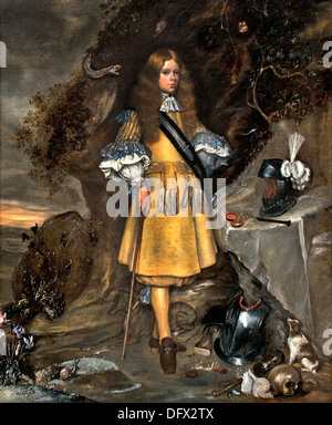 Memorial Portrait of Moses ter Borch ( Dutch Navy ) 1667 by Gerard and Gesina ter Borch The Netherlands Stock Photo