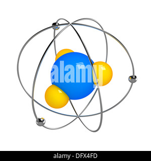 Digital illustration of atom Stock Photo