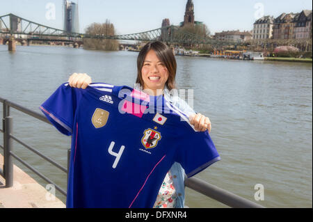 Photo Call with Saki Kumagai 15th April 2013 in Frankfurt. Photo: Jan Haas Stock Photo