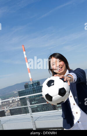 Photo Call with Saki Kumagai 15th April 2013 in Frankfurt. Photo: Jan Haas Stock Photo