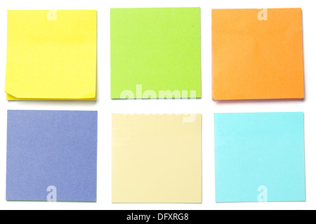 different color tick notes isolated on white background. Stock Photo