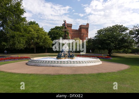 The fountain, Vivary Park, Taunton, Somerset, England, UK. Stock Photo