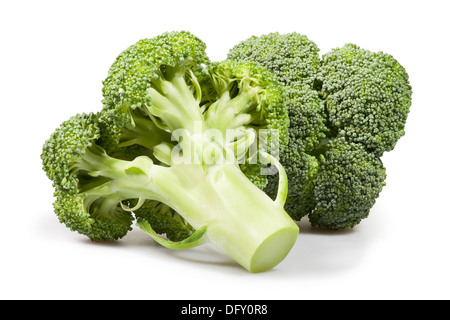 broccoli group two on white background Stock Photo