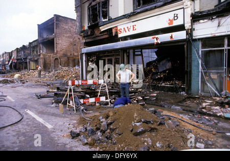 Handsworth Riots, Birmingham, England. 1985 The second Handsworth riots took place in the Handsworth district of Birmingham Stock Photo