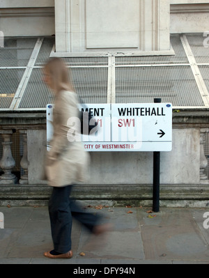 Street sign in Whitehall, London Stock Photo