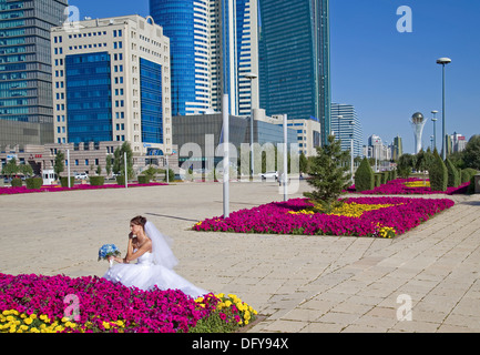 bride in Astana, Kazakhstan Stock Photo