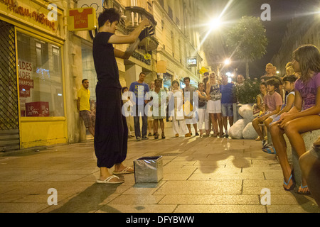 Street performer at Avignon during Theatre festival July 13, Provence, France Stock Photo