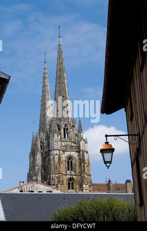 Belfry of Sainte-Marie de Bayonne Cathedral. Bayonne, Aquitaine. France Stock Photo