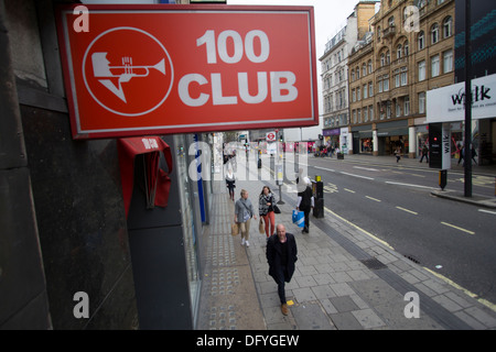 100 club Oxford Street London Jazz Indie and comedy club Stock Photo