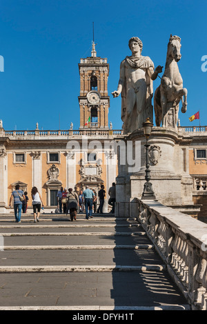 Ramp stairs (cordonata) to Piazza del Campidoglio. In the background is ...