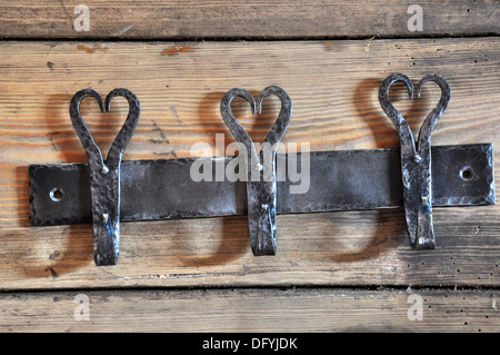 Individually styled coat hooks UK Stock Photo