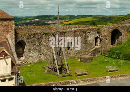 Trebuchet at Dover Castle, Dover, Kent, England Stock Photo