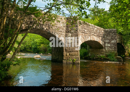 Fingle Bridge, Drewsteignton, Devon, England Stock Photo