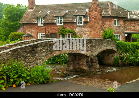 Packhorse Bridge, Allerford, Devon, England Stock Photo