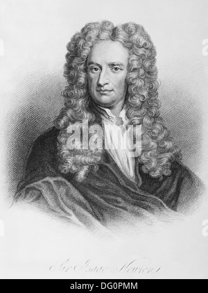 Sir Isaac Newton, english physician and mathematician (1642-1727 Stock ...