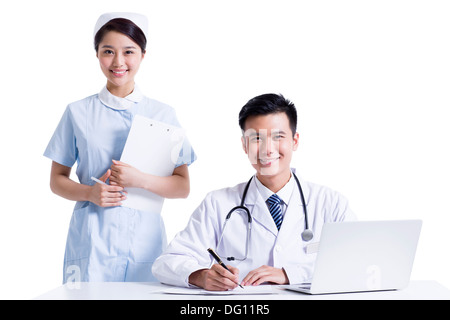 Doctor and nurse at work Stock Photo
