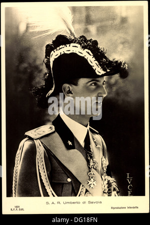 Ak S.A.R. Umberto II di Savoia, König Humbert von Italien, Admiralshut; Stock Photo