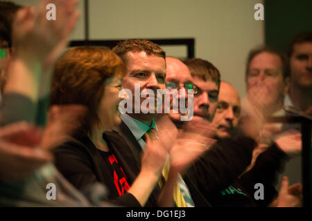 Aberystwyth Wales UK, October 11 2013 Newly elected AM RHUN Ap IORWERTH at Plaid Cymru annual party conference Aberystwyth UK Credit:  keith morris/Alamy Live News Stock Photo