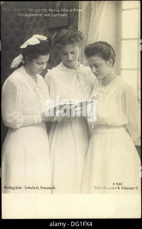 Ak Prinzessin Margarete, Maria Alix und Anna, Herzoginnen von Sachsen; Stock Photo