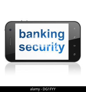 Safety concept: Banking Security on smartphone Stock Photo