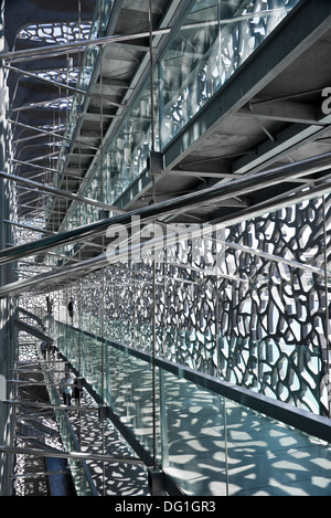 Inside the MUCEM, museum of European and Mediterranean Civilisations - Marseille, France Stock Photo