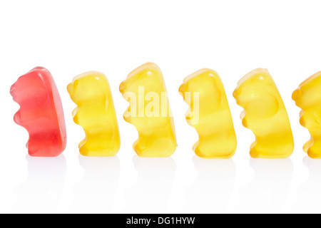 Gummy bears leader concept