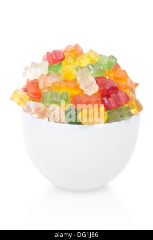 Gummy bears candies bowl Stock Photo