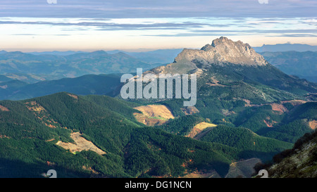 Udalaitz peak mountain in Basque Country Stock Photo