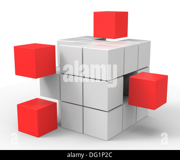 Incomplete Puzzle Showing Achievement Solving Or Completion Stock Photo