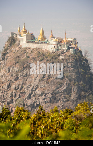 Popa Taung Kalat Temple, Mount Popa, near Bagan, Myanmar, (Burma) Stock Photo