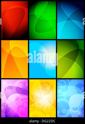 Nechre Background Collection of 9 wavy backgrounds Stock Photo - Alamy