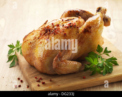 Roasted chicken Stock Photo