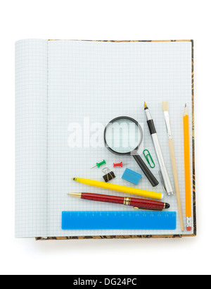 back to school concept isolated on white background Stock Photo