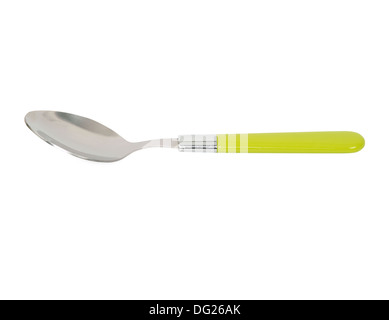 teaspoon with colored handle isolated on white background Stock Photo