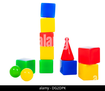 toy the multi colored designer from plastic Stock Photo