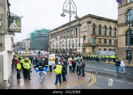 English Defence League Rally Bradford 2013 Stock Photo