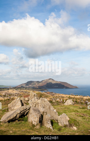 Horned gallery grave at Lamlash on the Isle of Arran In Scotland Stock Photo