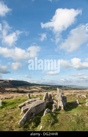 Horned gallery grave at Lamlash on the Isle of Arran In Scotland Stock Photo