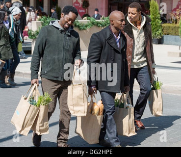 THE BEST MAN HOLIDAY 2013 Universal Pictures film with from l: Harold Perrineau, Taye Diggs and Terrence Howard Stock Photo