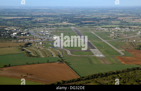 Aerial view of RAF Upper Heyford Airbase in Oxfordshire. Now disused by the RAF but was also used by the USAF from 1950-1994. Stock Photo