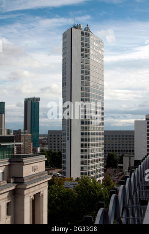 The Alpha Tower from the Library of Birmingham roof garden, Birmingham, UK Stock Photo