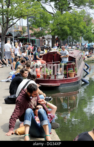 camden market and lock in camden town london Stock Photo