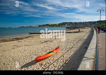 Swanage beach and seafront, Dorset, UK Stock Photo