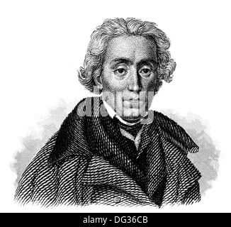 Josef Dobrovský, 1753-1829, a Bohemian philologist and historian, Czech national revival, Stock Photo