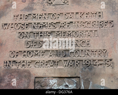 The Dalkeith park war memorial Midlothian Stock Photo
