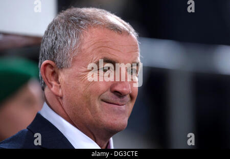 Cologne, Germany. 11th Oct, 2013. Ireland's coach Noel King during the soccer match between Germany and Ireland at the World Cup qualification in the RheinEnergieStadion in Cologne, Germany, 11 October 2013. Photo: Thomas Eisenhuth/dpa/Alamy Live News Stock Photo