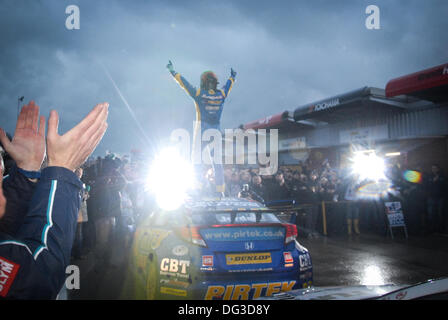 Andrew Jordon, 2013 British Touring Car Champion. Brands Hatch race circuit, UK. Stock Photo